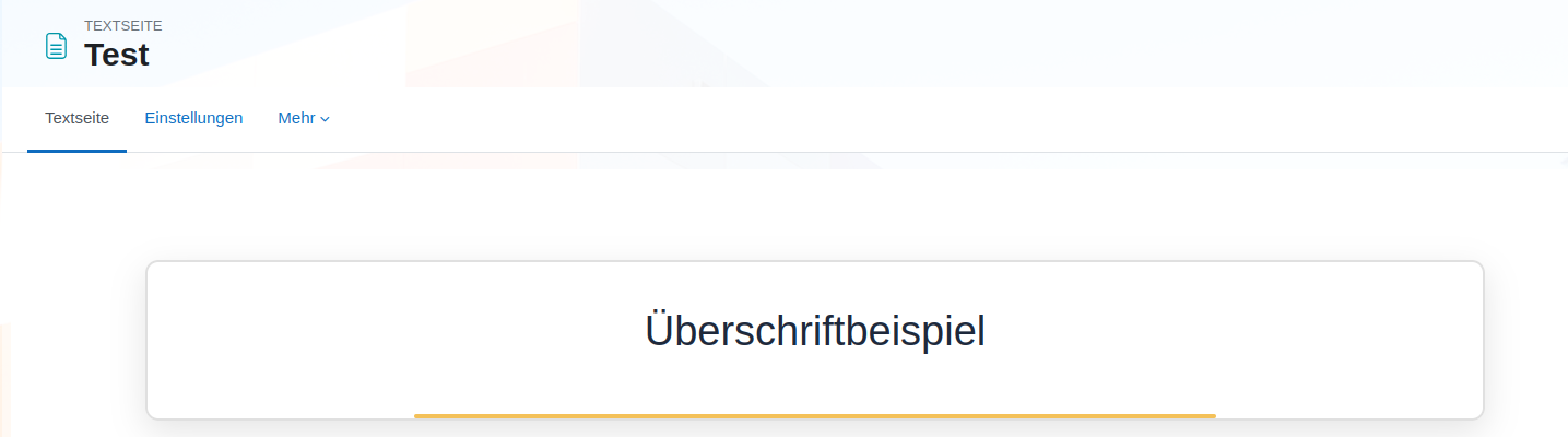 Kurselemente Beispiel